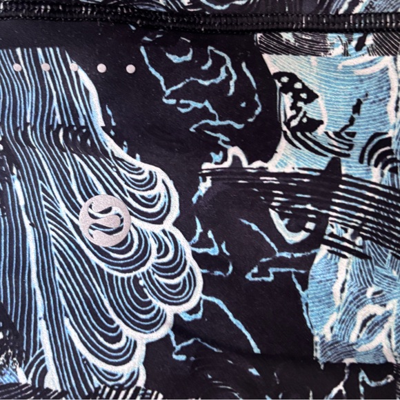 Lululemon Athletica Blue and Black Patterned Leggings - Picture 2 of 6